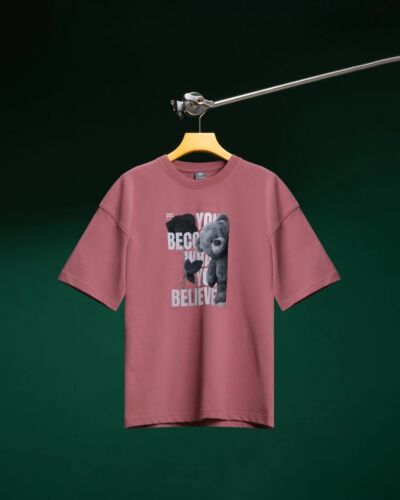 Believe Wistful Mauve Drop Shoulder-M