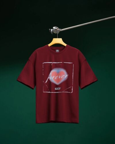 Forever Maroon Drop Shoulder-XL