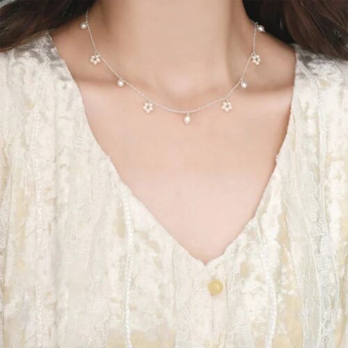 Pearl Blossom: Freshwater Pearl Sterling Silver Necklace