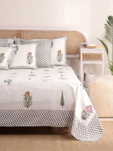 Handblock Printed Bedsheet Set -Luka