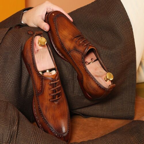  Premium Italian Patina Oxford Wooden Brown