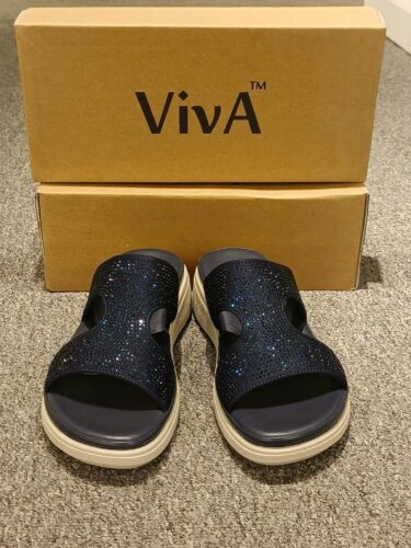 Navy Sparkle Slip-ons