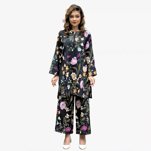 Black Floral LILY Cotton Co-ords Set