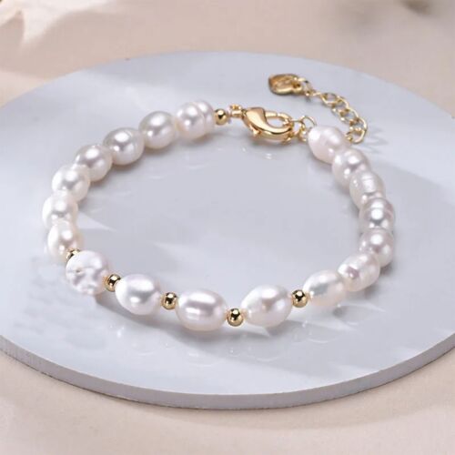 Lumina Pearl Charm Bracelet-White