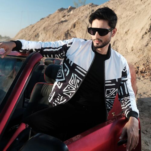 Midnight Tribal Bomber Jacket