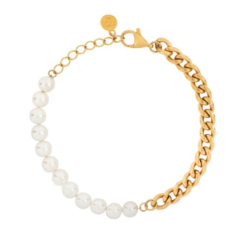 Cuban Elegance Pearl Bracelet