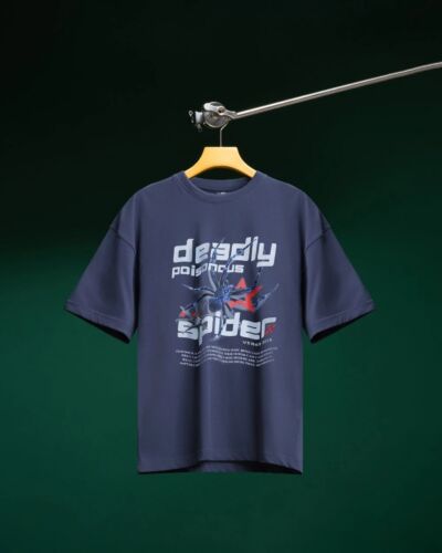 Deadly Spider Petrol Drop Shoulder-2XL