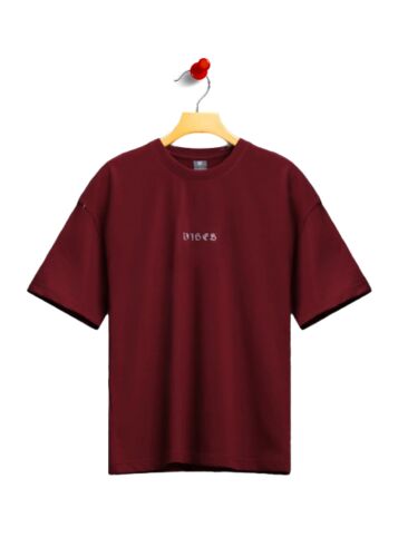 Solid Maroon Drop Shoulder