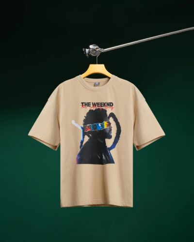 Art of living (The weeknd) Beige Drop Shoulder-XL