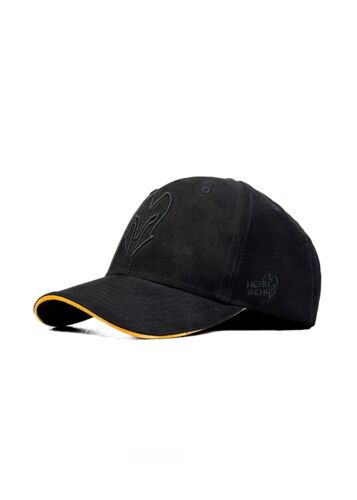 HEAD GEAR BLACK SUPER SUEDE SANDWICH CAP