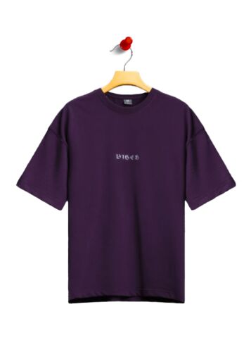 Solid Purple Drop Shoulder