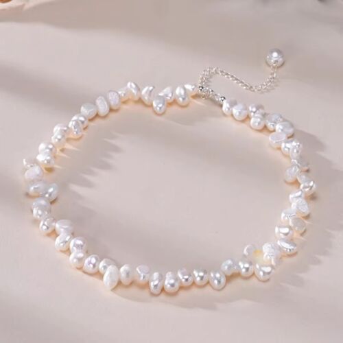 Elysian Glow Interleaved Baroque White Pearl Necklace