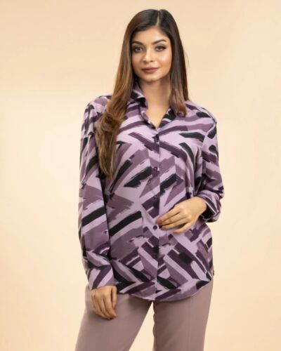 IZAVA Printed Shirt Mauve