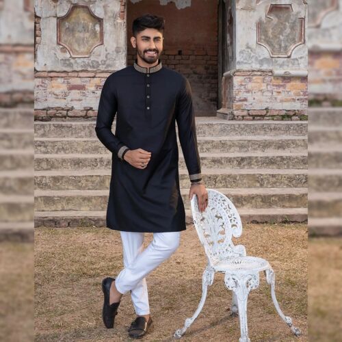 Imperial Ebony Black Panjabi 