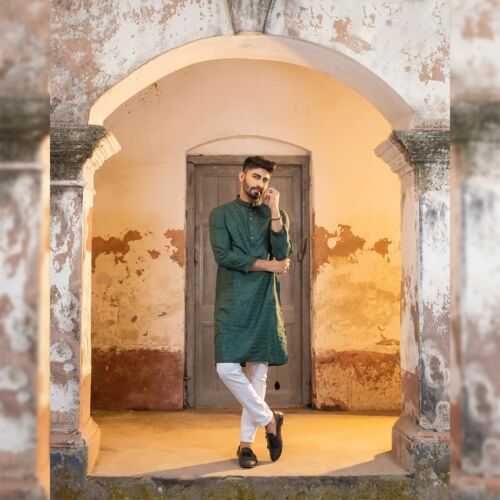 Superior Opal Green Panjabi