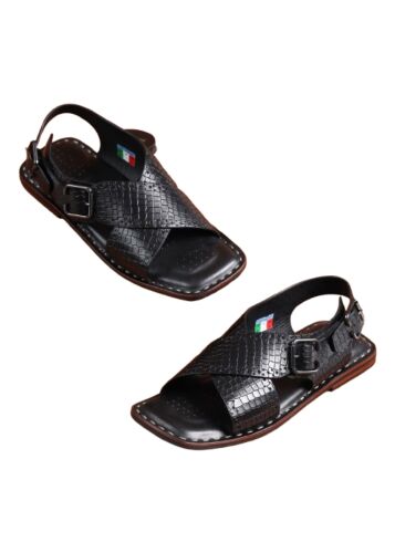 Premium Sandals Biden Croco Black 