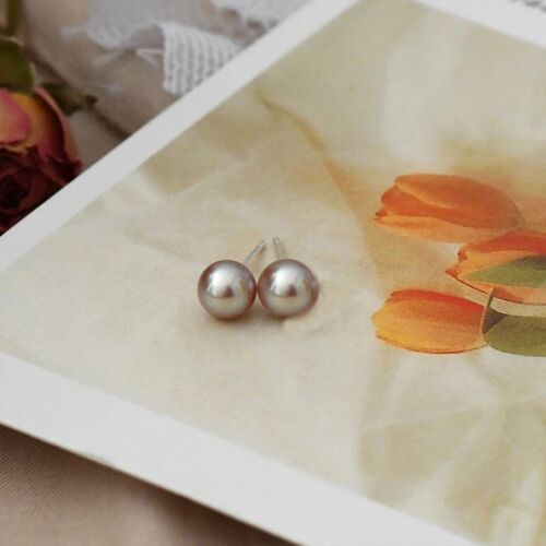 Eternal Harmony Natural Baroque Pearl Earrings-Purple