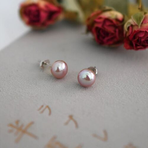 Eternal Harmony Natural Baroque Pearl Earrings-PINK