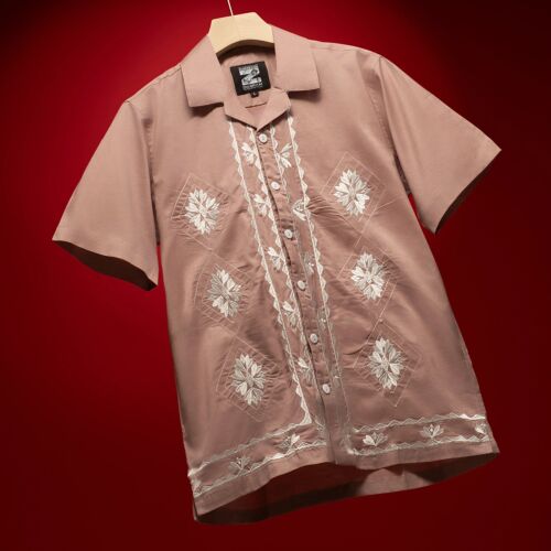 Embroidered Elegance Cuban Shirt