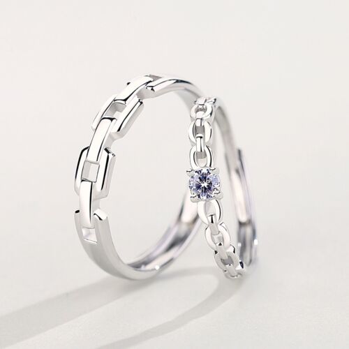 "Couple Ring-ST-925 WT- 5A 1R"