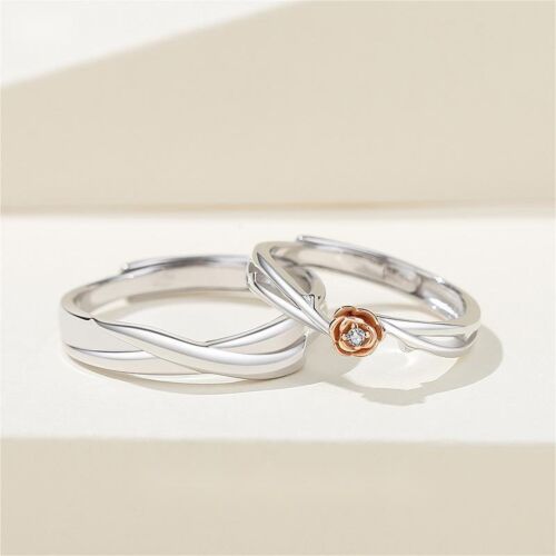 "Couple Ring-ST-925 WT- 5A 5R"