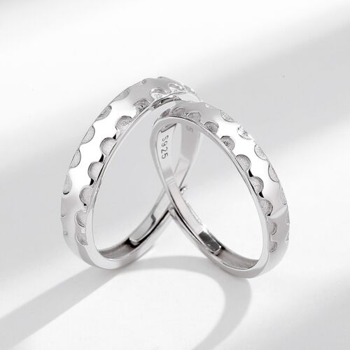 "Couple Ring-ST-925 WT- 7A 2R 6p"