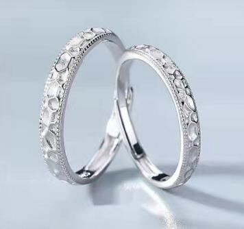 "Couple Ring-ST-925 WT- 5A 2R"