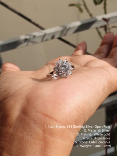 "Finger Ring-ST-925 WT-3A 5R"