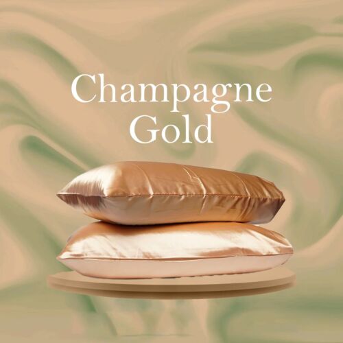 LuxeChampagne Gold Satin Pillowcase