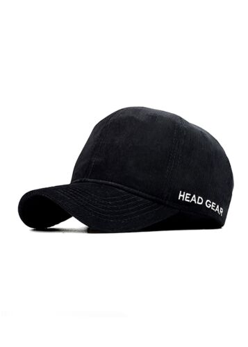 HEAD GEAR BLACK CORDUROY CAP