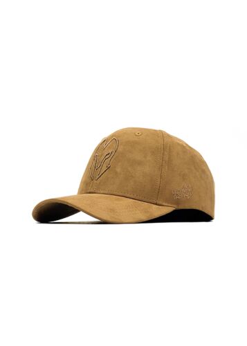 HEAD GEAR BROWN SUPER SUEDE CURVED VISOR CAP