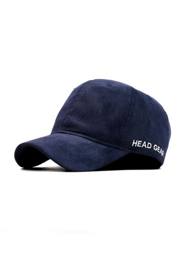 HEAD GEAR NAVY BLUE CORDUROY CAP