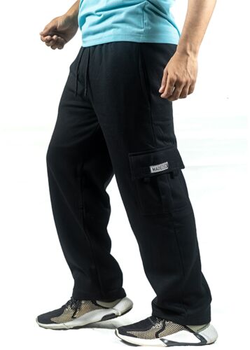 Black Baggy Cargo Sweatpants
