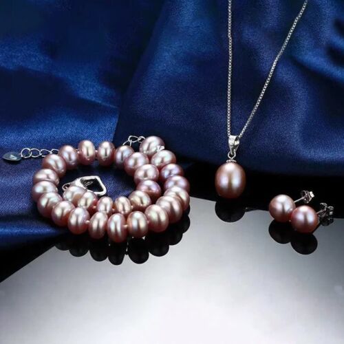 Eternal Love - Pearl Wedding Jewelry Set-Purple