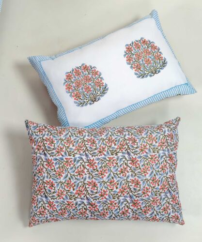 Set of 2 Pastel Blooms Pillow Covers