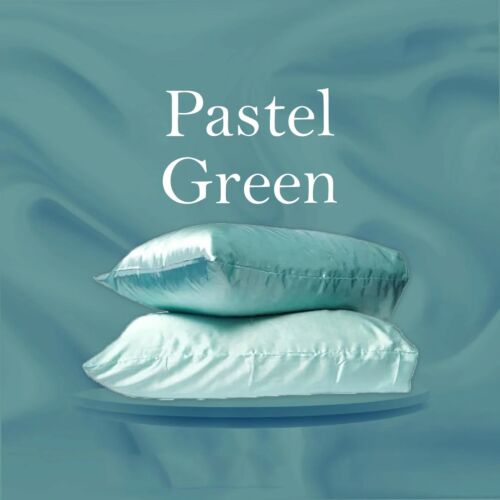 LuxePastel Green Satin Pillowcase