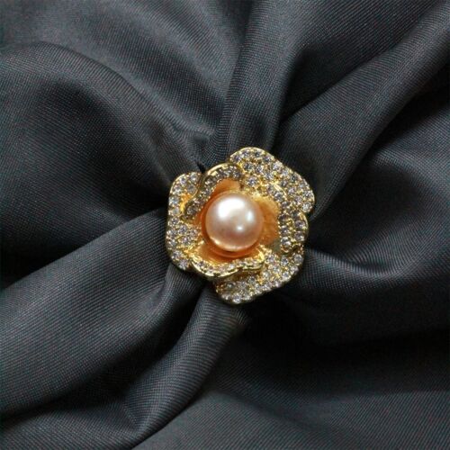Golden Blossom Pearl Ring
