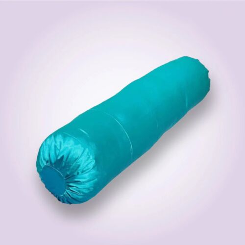 Aqua Luxe – Turquoise Satin Bolster Cover