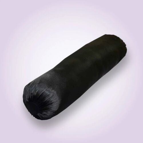 Midnight Luxe – Black Satin Bolster Cover