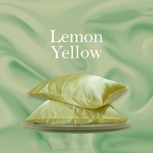LuxeLemon Yellow Satin Pillowcase