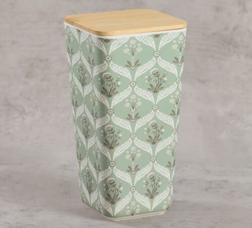 Blooming Dahlia Bamboo Jar