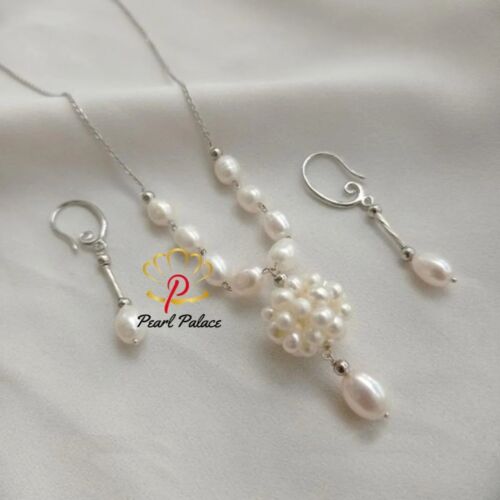 Pearl Blossom - Bloom Cluster Freshwater Necklace Set