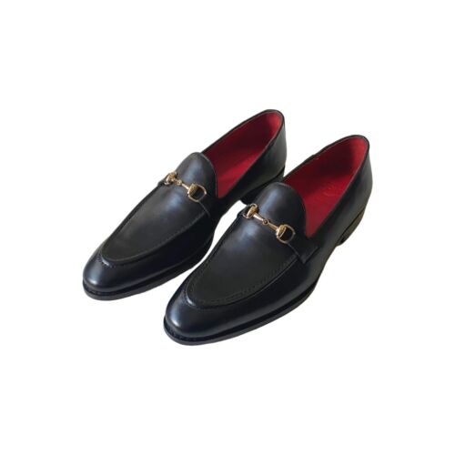 Leather Horse-Bit Loafers