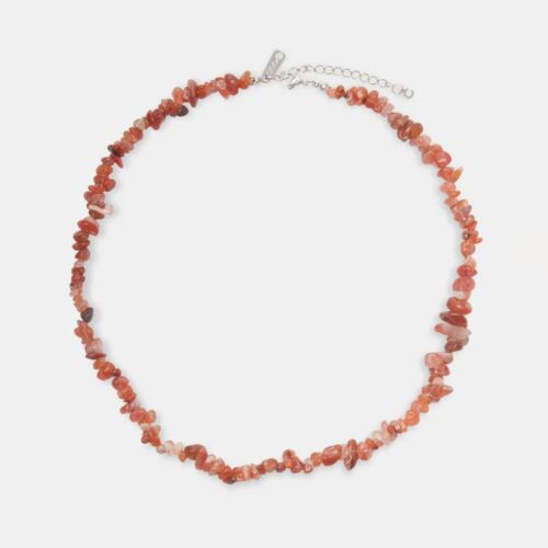 Crimson Radiance Red Agate Necklace