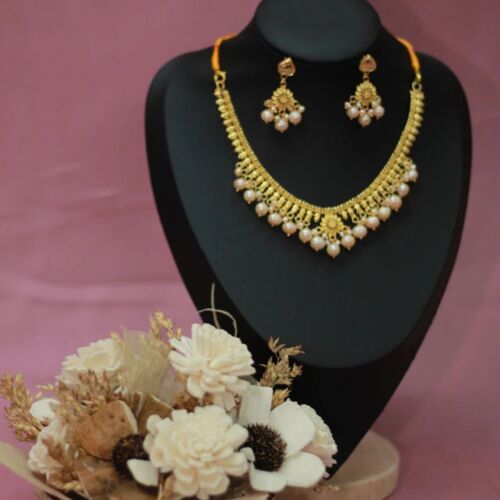 Rosée de Mariée 18K Gold-Plated Pink Pearl Bridal Set