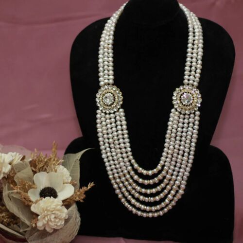 Majestic Allure Multi-Layered Pearl Necklace