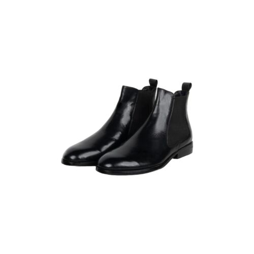 Leather Chelsea Boots-Black-39
