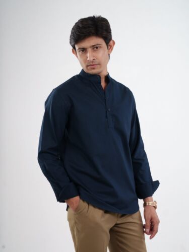 Midnight Crest Cotton Kurta