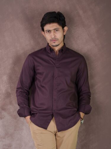 Royal Merlot Cotton Shirt