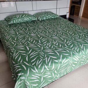 Bamboo Breeze – Forest Green Bedsheet Set